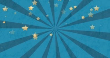 Gökkuşağı renkli elin animasyonu yıldızlara ve spiral desenlere karşı zafer jesti ile. Dijital olarak üretilmiş, illüstrasyon, barış işareti, özgürlük, eşitlik, lgbtqia hakları, lgbtqia kültür kavramı.