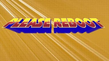 Işıkların soyut arkaplana doğru yayılması üzerinden metni yeniden başlatın. Dijital olarak üretilmiş, hologram, illüstrasyon, başlat, yeniden başlat, fenomen ve teknoloji kavramı.