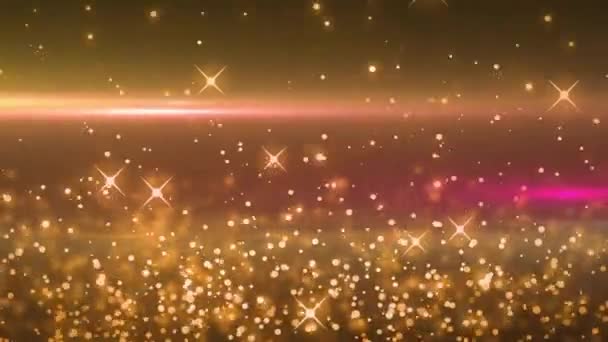 Анімація Рожевих Лінз Спалахує Частинки Абстрактному Тлі Цифрове Створення Голограма — стокове відео