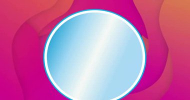 Kırmızı arka planda domates ve şekillerin canlandırılması. Soyut arkaplan ve şablon kavramı, dijital olarak oluşturulmuş video.