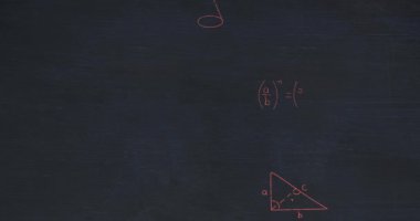 Matematiksel veri işlemenin siyah arkaplan üzerindeki animasyonu. Küresel bilim, iş dünyası, ağlar, bağlantılar, hesaplama ve veri işleme kavramı dijital olarak oluşturulmuş video.