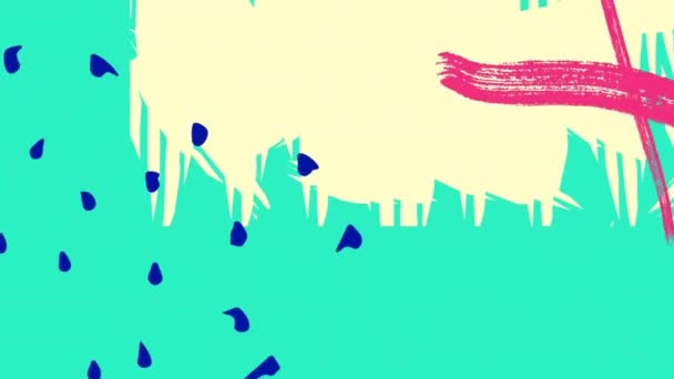 Animation Symbole Points Bleus Éclaboussures Peinture Sur Fond Bleu Généré — Video