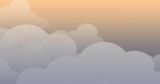 Animazione Dell Icona Della Nuvola Che Muove Uno Sfondo Sfumato — Video Stock