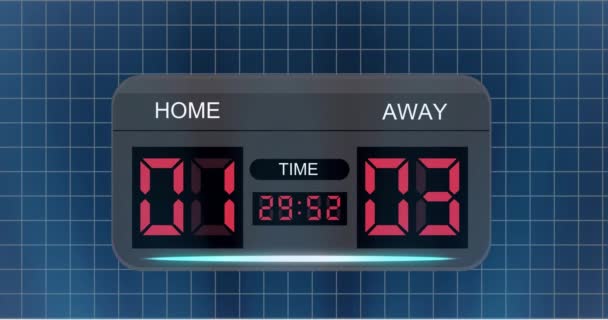 Animación Del Hogar Texto Ausente Con Números Cambiantes Reloj Despertador — Vídeo de stock