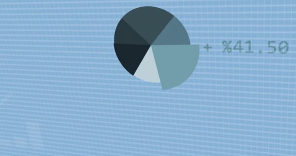 Анімація Інфографічного Інтерфейсу Мови Програмування Синьому Фоні Цифрове Створення Бізнес — стокове відео