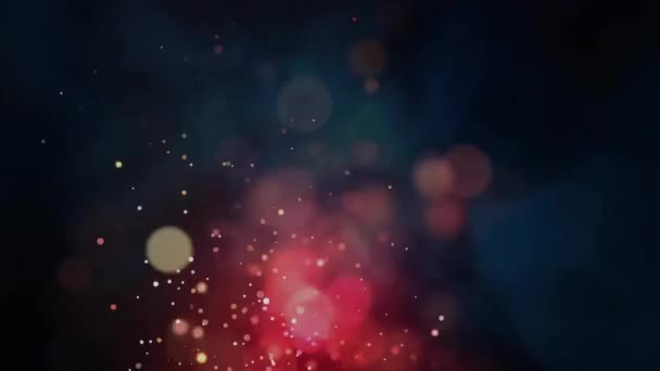 Siyah Arkaplanda Ateş Deseninden Çıkan Parçacıkların Animasyonu Dijital Olarak Üretilen — Stok video
