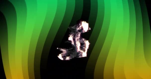 Анімація Тексту Яскравими Світловими Слідами Чорному Тлі Глобальні Мережі Єднання — стокове відео