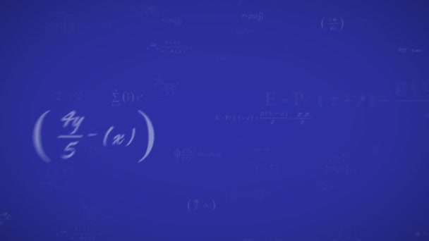 Анімація Математичних Рівнянь Абстрактному Тлі Цифрове Створення Голограма Ілюстрація Формули — стокове відео