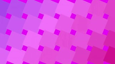 Pembe arka planda hareket eden şekillerin animasyonu. Renk, ışık, şablon ve hareket kavramı dijital olarak oluşturulmuş video.