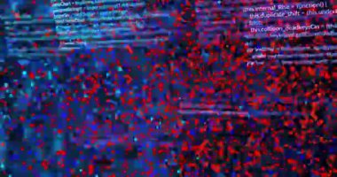 Siyah arkaplanda DNA ipliği üzerinde veri işleme animasyonu. Bilim, tıp ve veri işleme kavramı dijital olarak oluşturulmuş video.