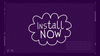 Veri işleme üzerinden metin yüklemenin animasyonu. Dijital olarak oluşturulan çevrimiçi siber güvenlik, bağlantılar, hesaplama ve veri işleme kavramı.