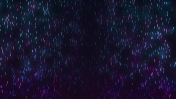 Анімація Форм Рухаються Синіх Світлових Стежках Чорному Тлі Колір Світло — стокове відео