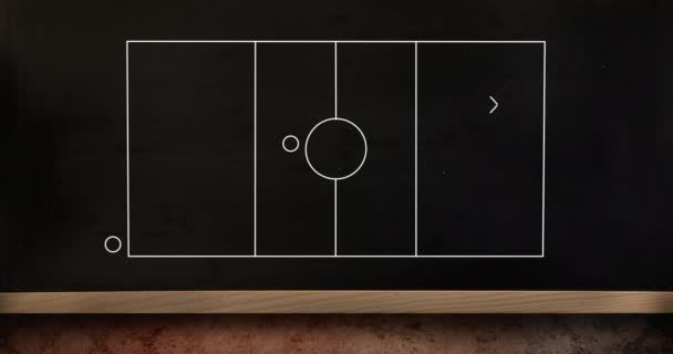 Animación Del Plan Táctico Juego Campo Fútbol Americano Deporte Juego — Vídeo de stock