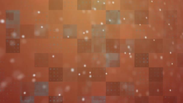 Animazione Del Filamento Del Dna Elaborazione Dei Dati Sfondo Arancione — Video Stock