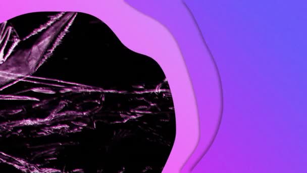 Animación Movimiento Cambio Textura Púrpura Espacio Copia Sobre Fondo Negro — Vídeos de Stock