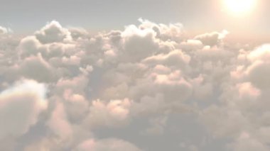 Bulutların üzerindeki 4 Temmuz metninin animasyonu. Vatanseverlik ve bayraklar kavramı, dijital olarak üretilen video.