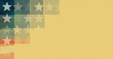 Anayasanın üzerinde Amerikan bayrak yıldızlarının ve çizgilerinin animasyonu. Amerika, kutlama, gelenek, özgürlük, hak ve vatanseverlik, dijital olarak üretilen video.