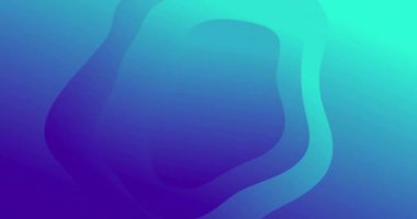 Mavi arka planda beyaz çiçeklerin canlandırılması. Soyut arkaplan, şablon ve dijital arayüz kavramı, dijital olarak oluşturulmuş video.