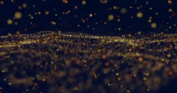 Bağlantılar Ağlar Üzerinden Işık Noktalarının Animasyonu Dijital Olarak Oluşturulmuş Küresel — Stok video