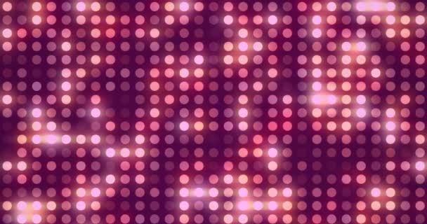 핑크와 오렌지 조명의 그리드의 애니메이션 에너지 데이터 디지털 인터페이스 디지털 — 비디오
