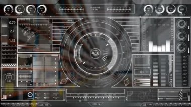 Depoda tarama yaparak veri işleme animasyonu. Küresel dağıtım, gönderim, bilgisayar ve dijital arayüz kavramı dijital olarak oluşturulmuş video.