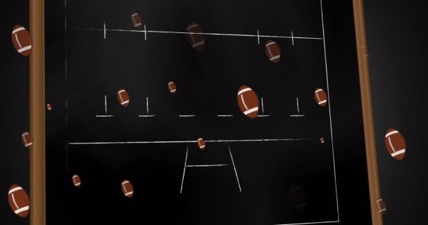 칠판에 계획을 축구의 애니메이션 스포츠 스포츠 디지털 방식으로 생성된 — 비디오