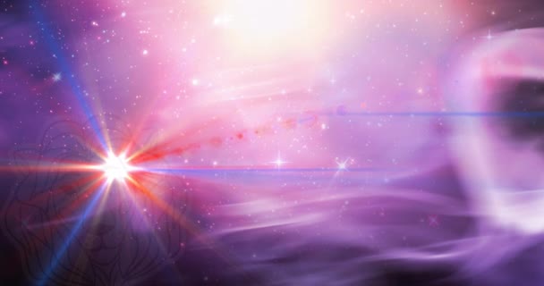 Animación Leo Star Cielo Nocturno Estrellado Horóscopo Zodíaco Signos Estelares — Vídeo de stock
