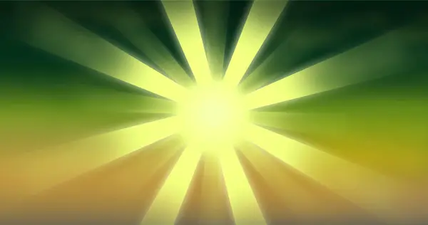 Radiant Burst Light Emanates Center Creating Dynamic Gradient Green Yellow — Stock Photo, Image