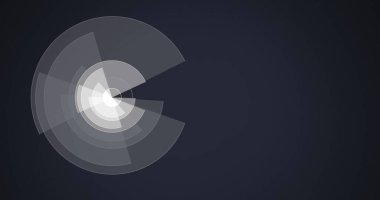 Gri arkaplanda tarama ve veri işleme dürbünü görüntüsü. küresel teknoloji, dijital arayüz ve dijital olarak oluşturulan veri işleme konsepti.