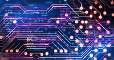 Karanlık arka planda veri işleme resmi. Sosyal medya ve dijital arayüz konsepti dijital olarak oluşturuldu.