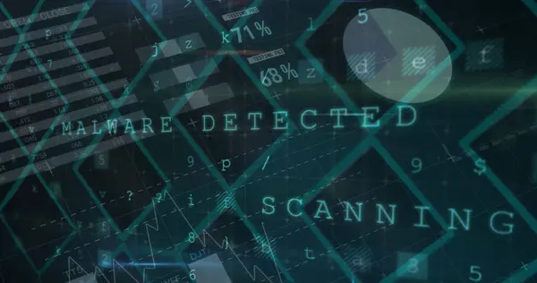 Image of cyber attack warning text with data processing on green background. digital interface, global connection and communication concept digitally generated image.