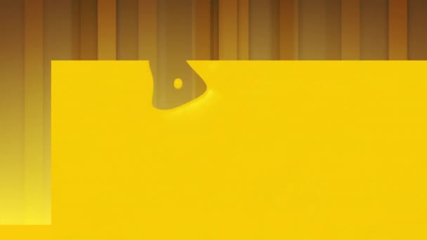 Animace Žlutých Bublin Vyplňujících Okno Přes Žluté Pruhované Tapety Žlutým — Stock video