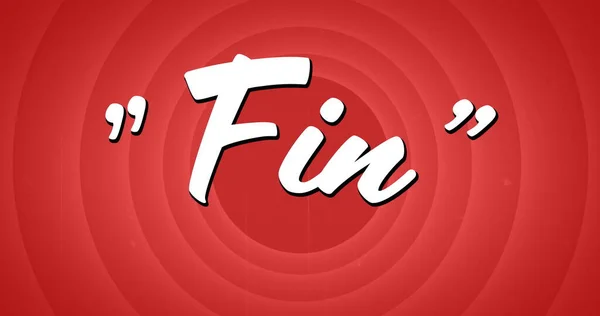 Digital Image White Fin Sign Appearing Red Circle Patterned Background — Stock Photo, Image