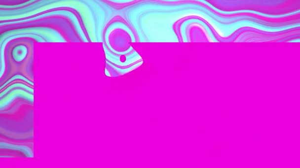 在桌面上移动的粉色和蓝色抽象旋涡上的粉色气泡动画 计算机 台式计算机 创造力和设计 数字视频 — 图库视频影像