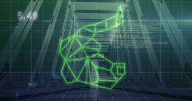 Verilerin, numaraların ve sunucuların görüntüsü. Küresel ağ, bağlantılar, iletişim, veri işleme, finans ve teknoloji konsepti dijital olarak oluşturuldu.