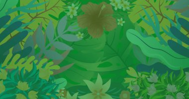 Orman zemininde çiçekler olan bir dünya görüntüsü. çevre, sürdürülebilirlik, ekoloji, yenilenebilir enerji, küresel ısınma ve iklim değişikliği farkındalığı.