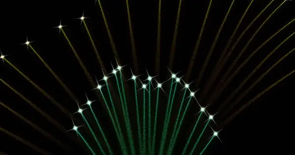 Image Fireworks Black Background New Year Tradition Celebration Concept Digitally — Stock Photo, Image