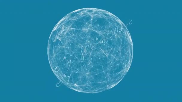 Анімація Обробки Математичних Даних Всьому Світу Глобальна Наука Знання Язки — стокове відео