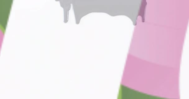 Анимация Продажного Текста Белом Цвете Розовых Цветах Поверх Капающей Черной — стоковое видео