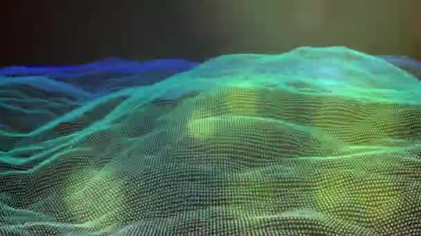 Animation Von Formen Die Sich Über Lichtflecken Bewegen Globale Technologie — Stockvideo