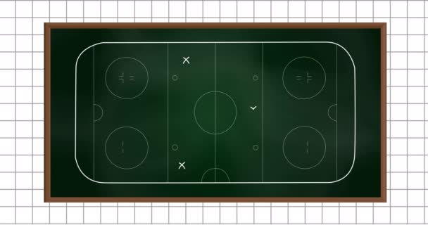 배경에 아이스 스포츠 필드의 애니메이션 스포츠 디지털 방식으로 생성된 — 비디오