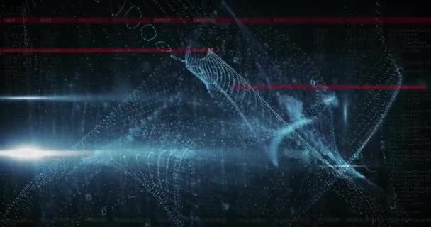 Animatie Van Hangslot Pictogram Gegevensverwerking Zwarte Achtergrond Onlineveiligheid Technologie Digitaal — Stockvideo
