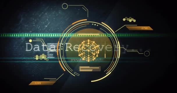 Animatie Van Het Netwerk Van Verbindingen Scopen Scannen Data Recovery — Stockvideo