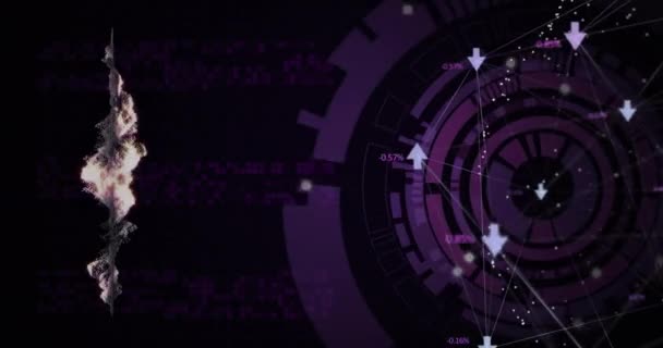 Анімація Сфери Криптовалюта Обробка Даних Чорному Тлі Глобальні Єднання Обчислення — стокове відео
