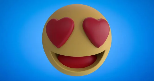 Imagem Amor Como Ícones Emoji Irritados Tristes Aparecendo Desaparecendo Fundo — Fotografia de Stock