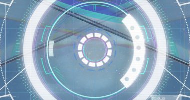 Küp üzerinde tarama ve verinin görüntüsü. Küresel hesaplama, veri işleme, dijital arayüz ve bağlantılar konsepti dijital olarak oluşturuldu.