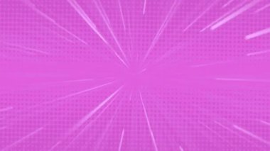 Pembe arka planda hareket eden parlak ışık izlerinin animasyonu. Işık, renk ve hareket konsepti dijital olarak oluşturulmuş video.