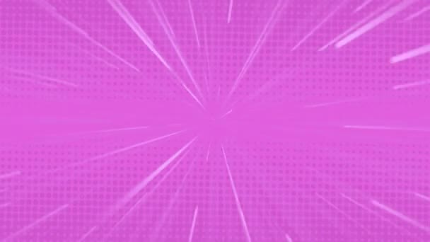 Анімація Сяючих Світлових Стежок Рухаються Рожевому Фоні Концепція Світла Кольору — стокове відео