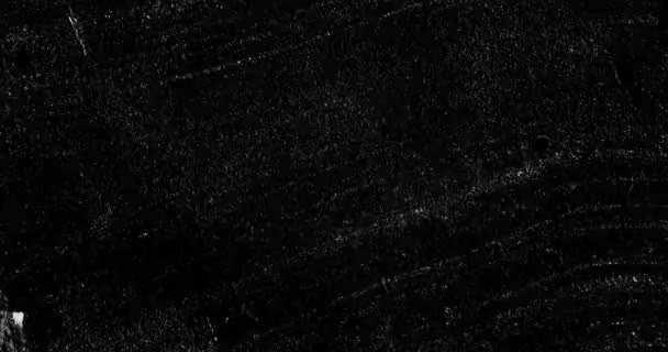 Анімація Білих Плям Рухаються Чорному Тлі Абстракція Візерунок Концепція Текстури — стокове відео