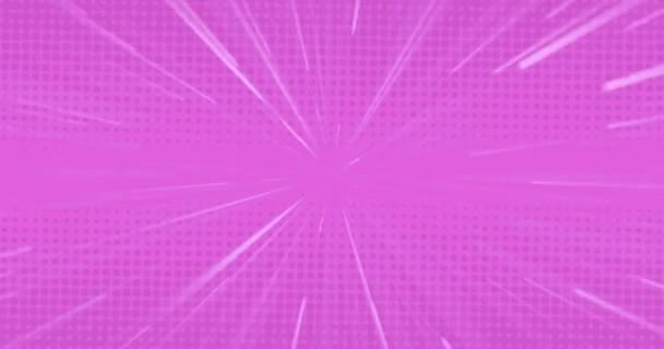 在粉色背景上移动的白色形状的动画 数字视频产生的背景和数字接口概念 — 图库视频影像